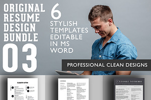 3 Professional Resume Designs Bundle