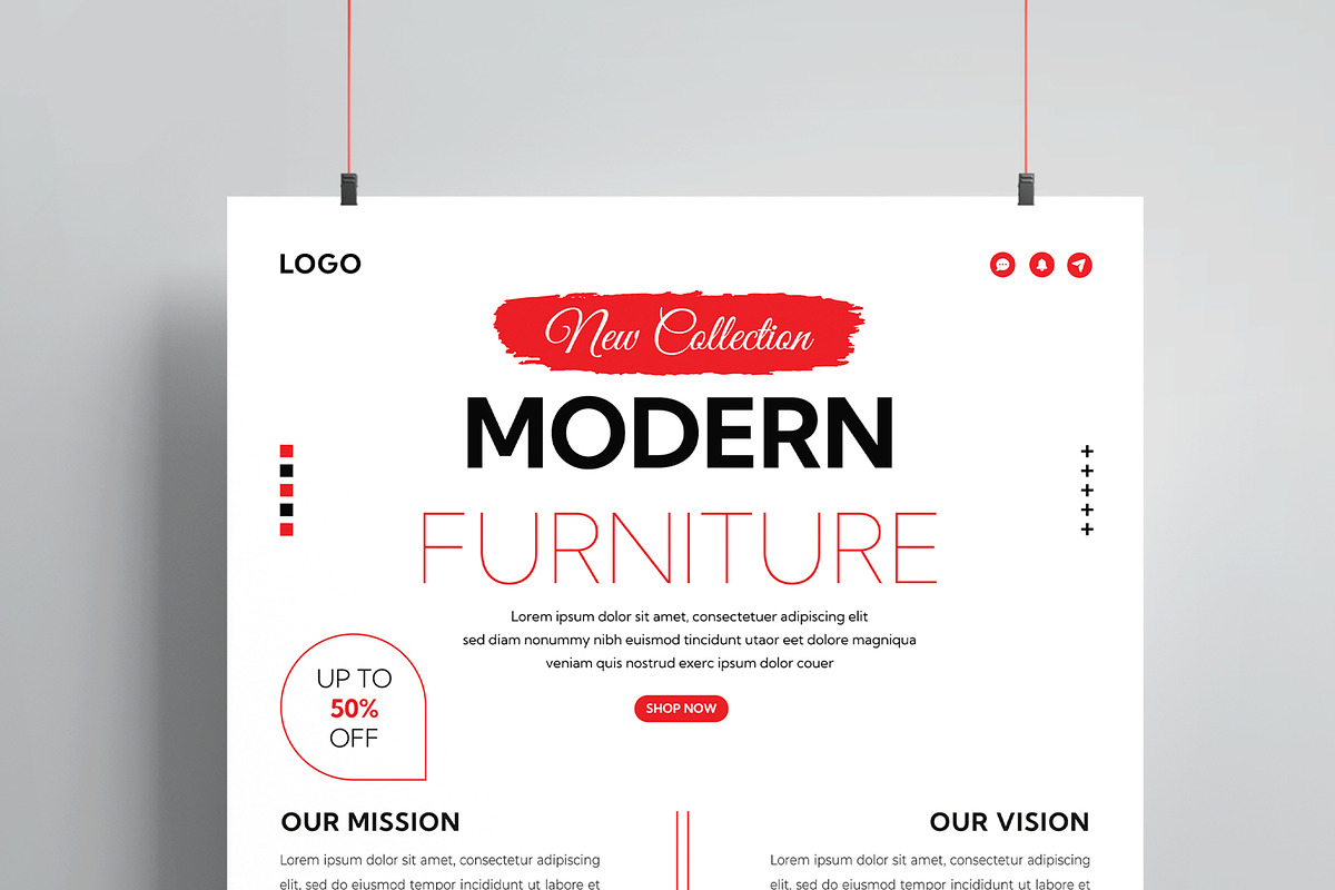 Furniture Company Poster Template, a Poster Template by MightyDesign (Photo 4 of 8)