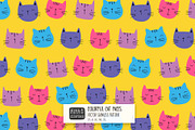Colorful Cat Faces Seamless Pattern, a Pattern Graphic by Irina Ostapenko (Thumbnail 1 of 5)