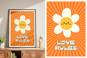 Groovy daisy cards, posters set, a Decorative Illustration by Good Studio (Thumbnail 4 of 5)
