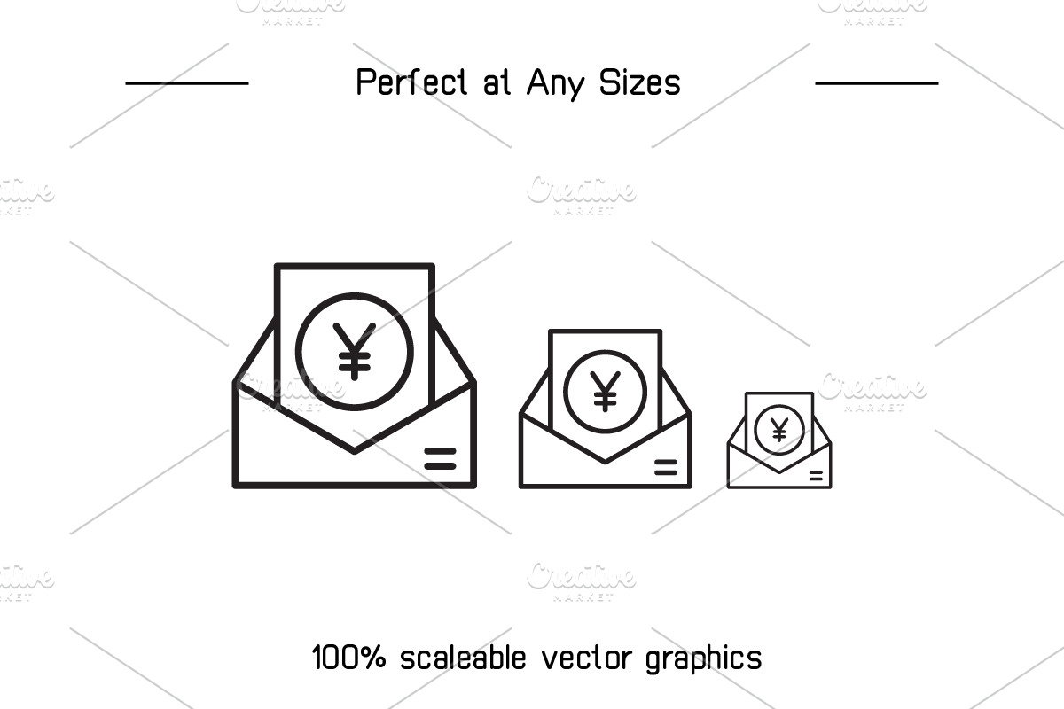 Yuan Coin, Banknote Money Icons Set, a Finance Illustration by Designfour (Photo 7 of 7)