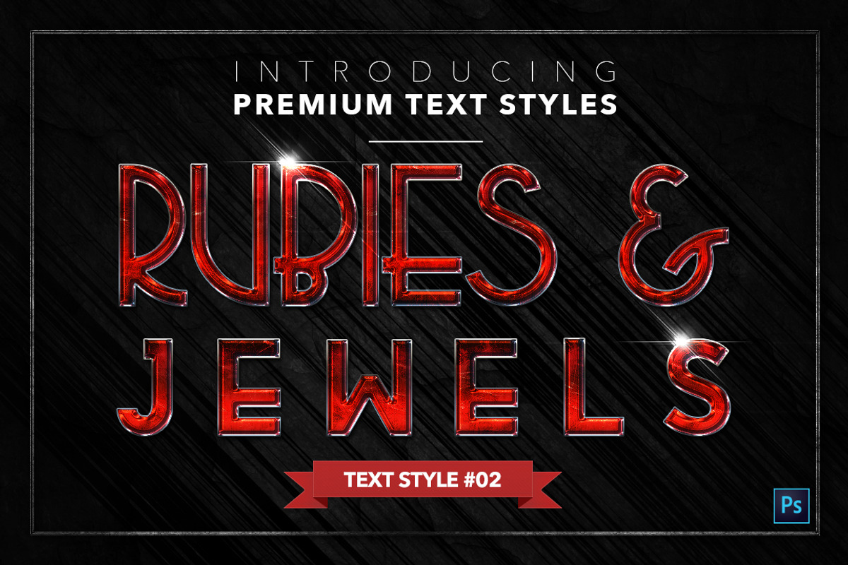 Rubies & Jewels #2 - 15 Text Styles, a Layer Style Add-On by Jonas Stensgaard (Photo 3 of 18)