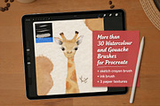 Watercolor Procreate Brushes, a Brush Add-On by byMariZen (Thumbnail 1 of 6)