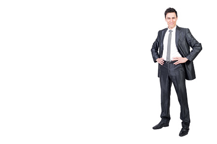 Smiling man in elegant suit. White, a Business Photo by Iván Moreno STOCK PHOTO