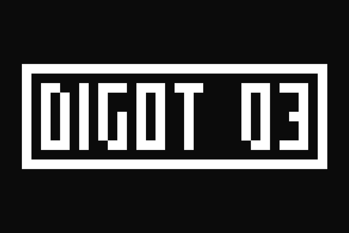 DIGOT 03 & DIGOT 03 MOD, a Sans Serif Font by Fontsphere (Photo 1 of 6)