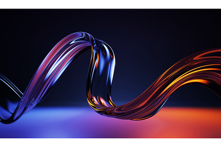 3d abstract liquid glass ribbon wave, a Textures & Material 3D Model by Marozhkastudio