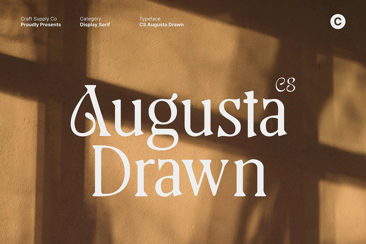 CS Augusta Drawn, a Serif Font by Craft Supply Co. (Photo 1 of 8)