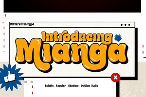 Mianga - Bubble & Retro Font