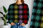 Bright Pop Art Circles on Black, a Pattern Graphic by Sharon Schwalbe (Thumbnail 1 of 6)