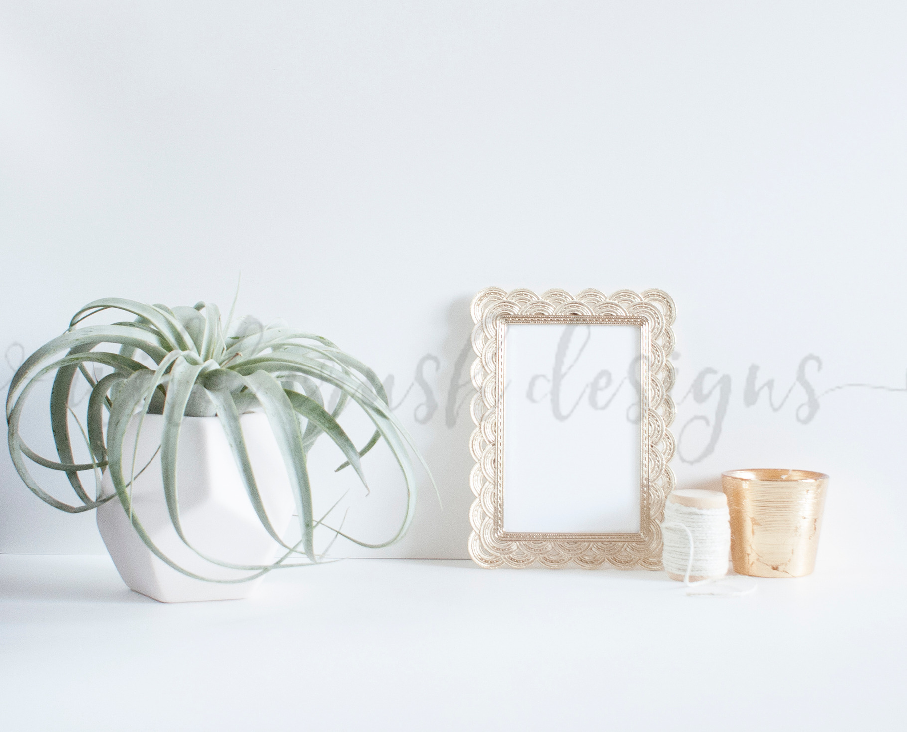 Simple gold frame & candle photo featuring styled stock photography, styling, a Beauty & Fashion Photo by Grandview Collective