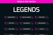 Legends Twitch Panels - 8 Colors, a Social Media Template by Gear Store (Thumbnail 3 of 8)