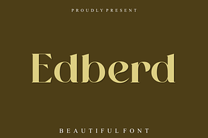 Edberd Beauty Font Serif