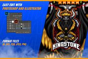 Skull Kings - Mascot Esport Logo Tem, a Branding & Logo Template by FNR Graphics (Thumbnail 2 of 5)