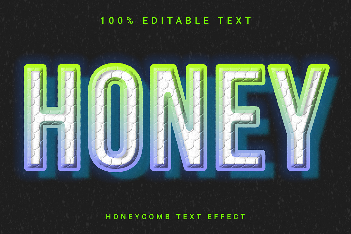 Creative Honeycomb Text Effect Style, a Layer Style Add-On by MightyDesign (Photo 2 of 6)