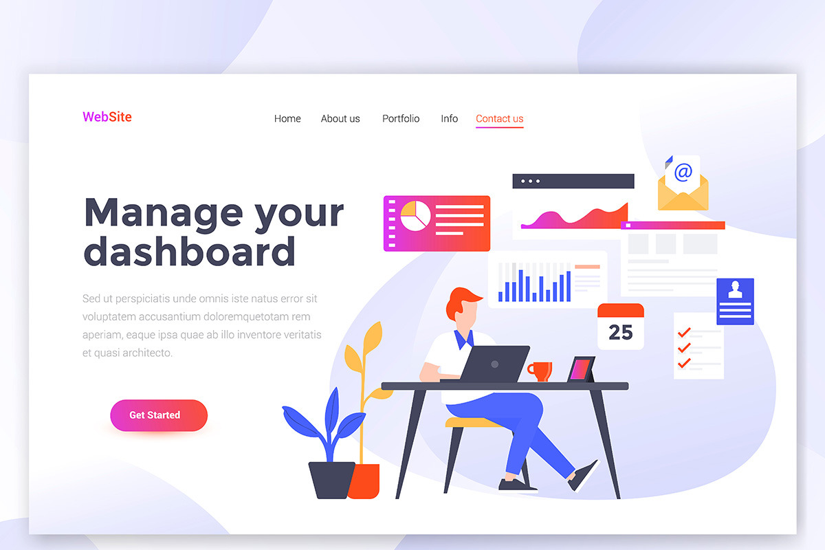 Landing page templates, a Templates & Theme by Creative Graphics (Photo 6 of 12)