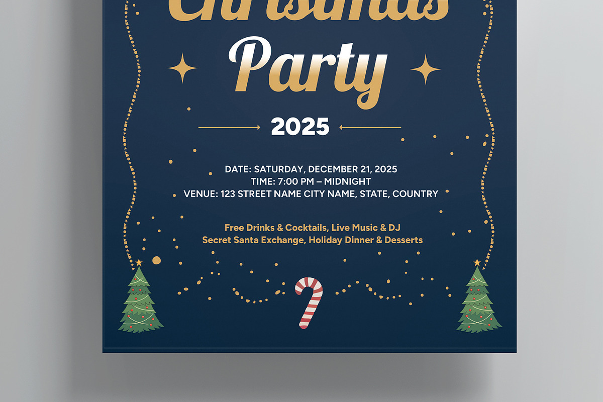 Christmas Party Invitation Flyer, a Flyer Template by MightyDesign (Photo 3 of 8)