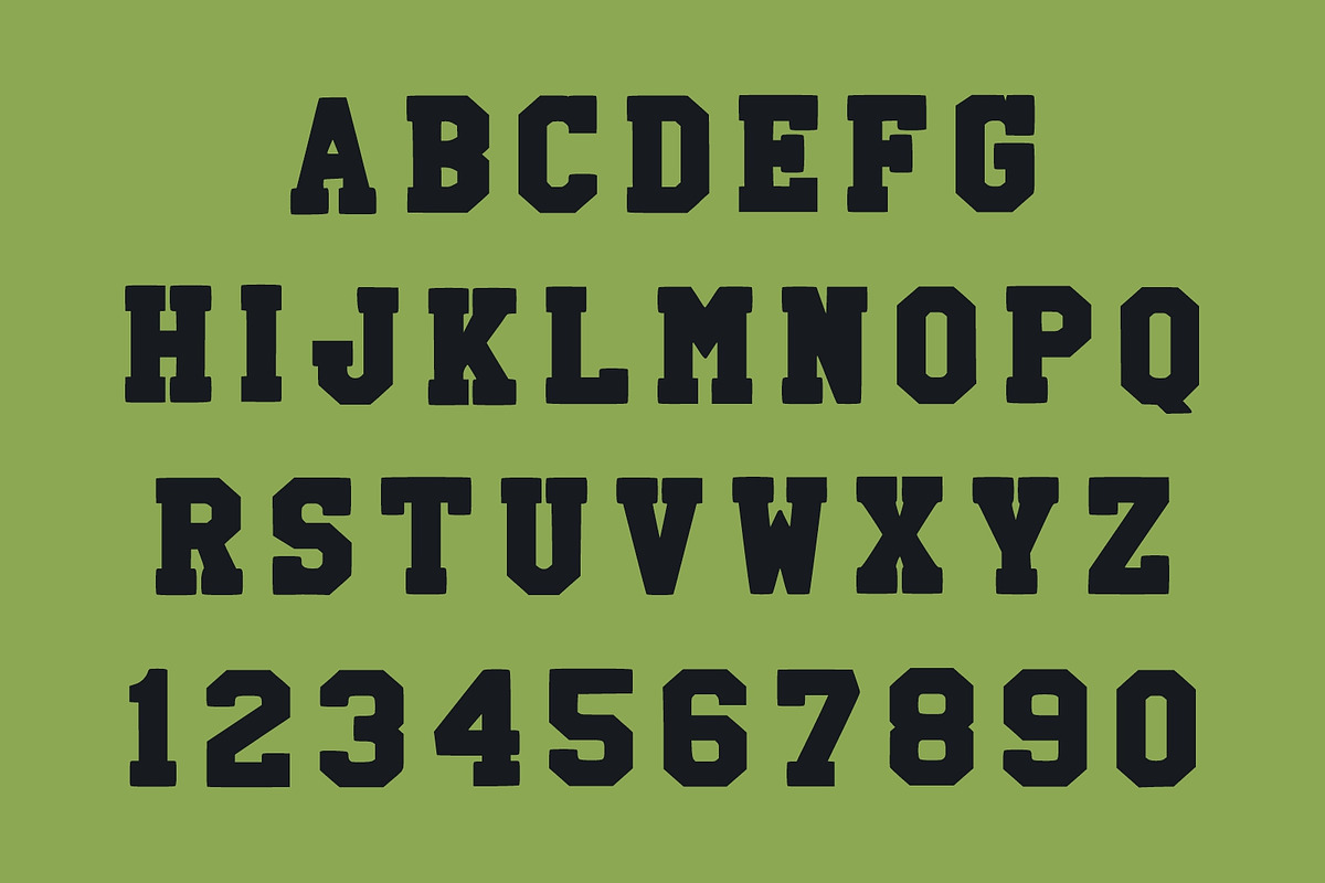 Athlete Baseball, a Slab Serif Font by Fourteen Letter (Photo 4 of 6)
