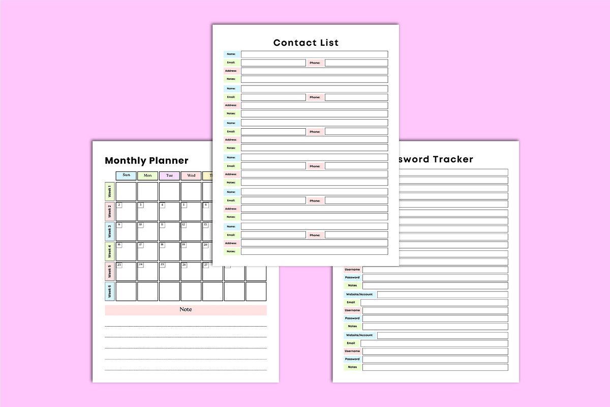Full Year 2025 Dated Planner, a Stationery Template by Designmela01 (Photo 5 of 5)