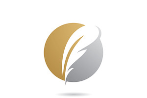 Feather logo icon design vector, a Branding & Logo Template by T.Vooka