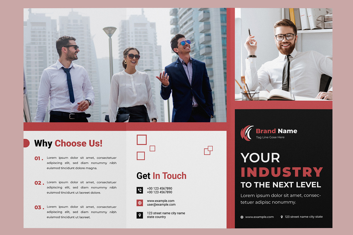 Industry Trifold Brochure, a Brochure Template by MightyDesign (Photo 2 of 7)