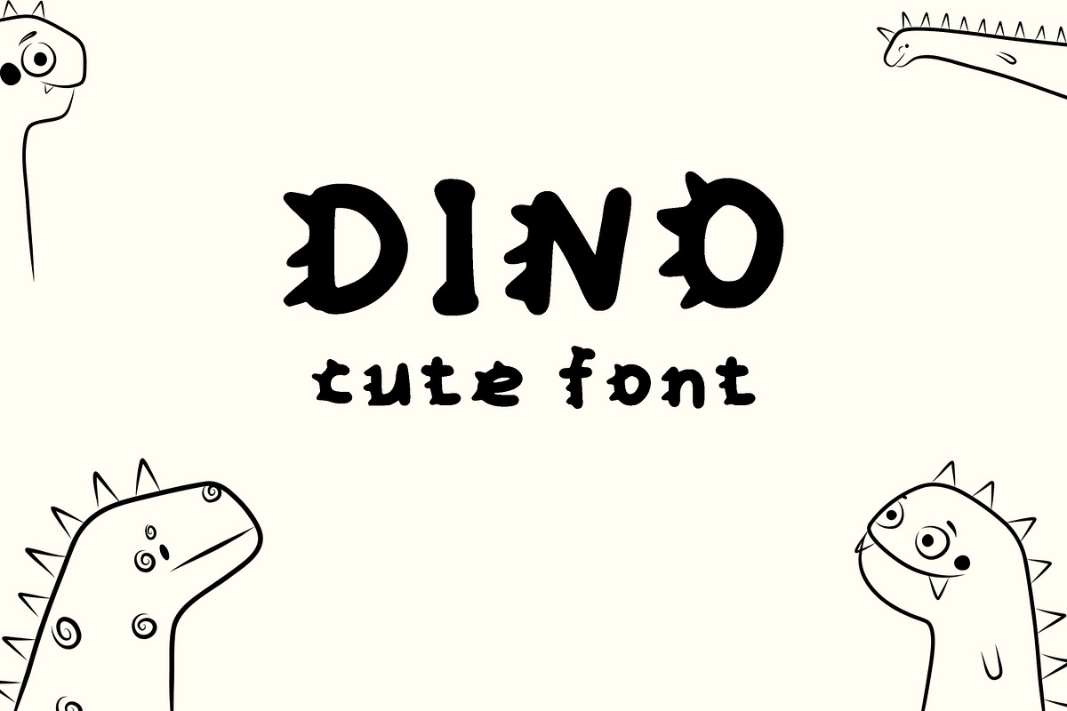 Dino Font, a Handwritten Font by AnnaEshka (Photo 1 of 4)