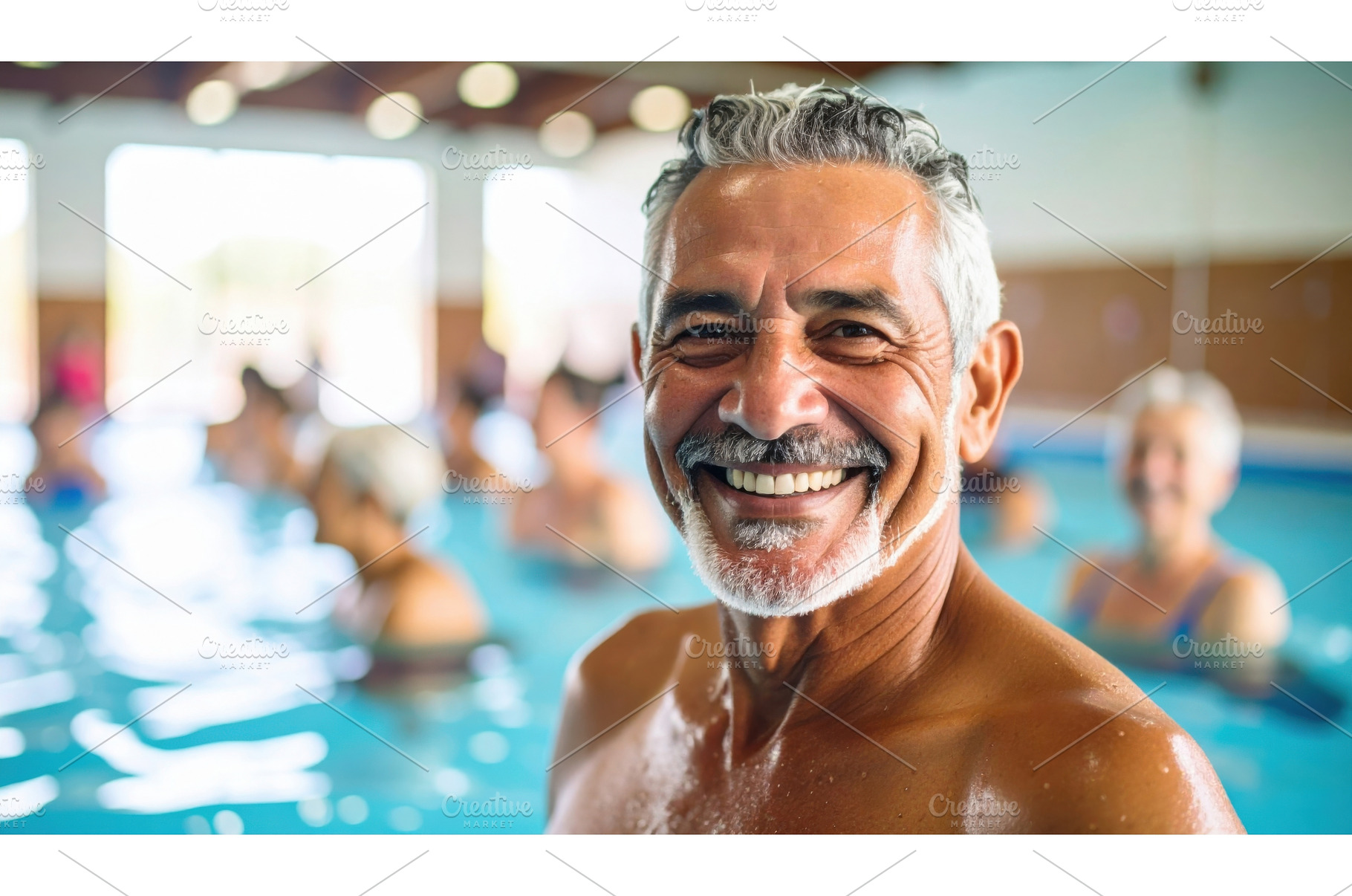 A cheerful senior man in a swimming, a Person Photo by Igor Tichonow