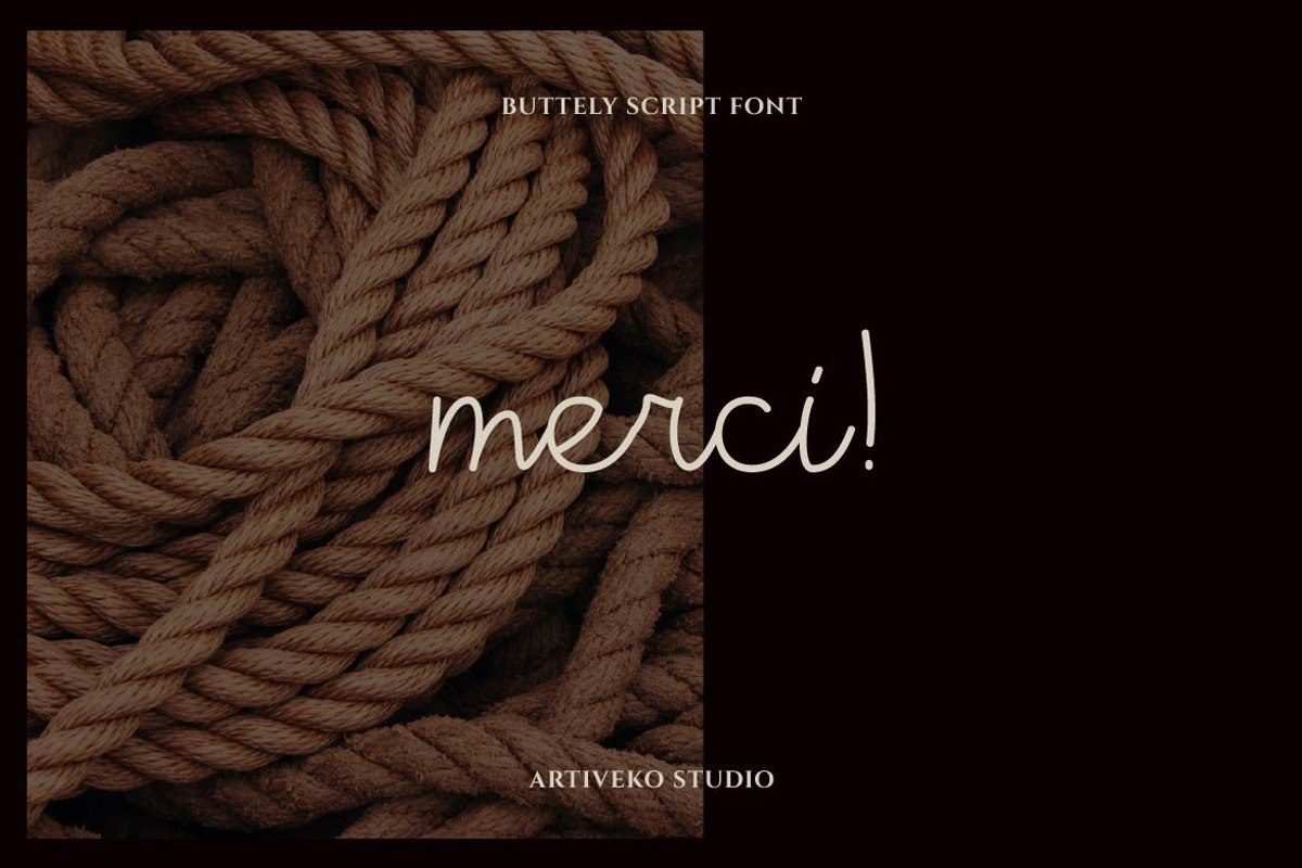 Buttely Signature Script, a Script Font by Artiveko (Photo 5 of 5)