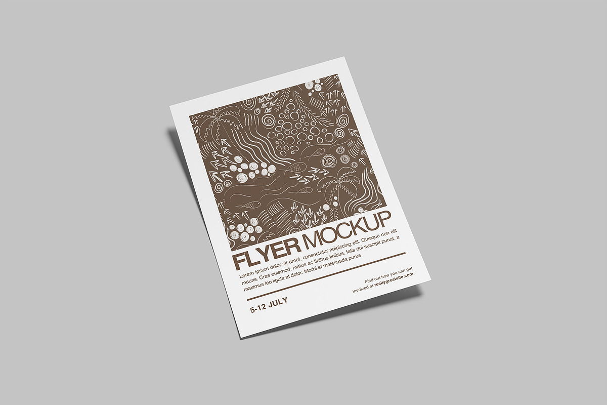 Flyer Mockup, a Books & Magazine Mockup by Graphiculon (Photo 2 of 11)