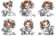Veterinarian girl clipart, an Illustration by DreamArtGraphic (Thumbnail 8 of 9)
