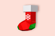 Santa socks - 3d papercraft, a Print Template by PAPER amaze (Thumbnail 4 of 4)
