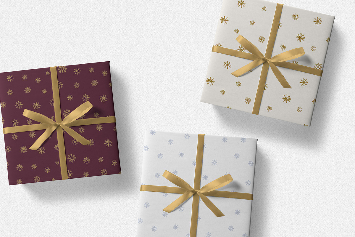 Winter snow flakes seamless patterns, a Pattern Graphic by Good Studio (Photo 5 of 9)