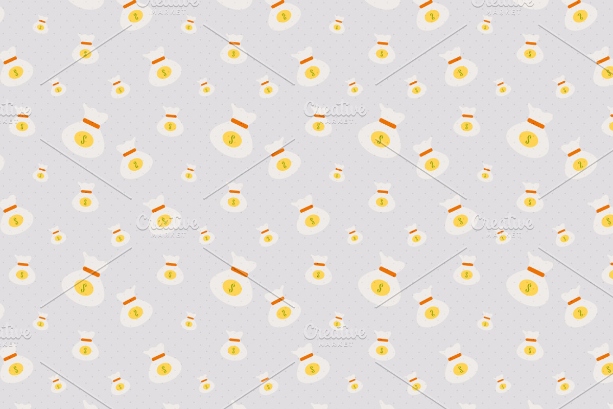 Money Bag Pattern, a Pattern Graphic by gina_art