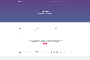 Lugada - Responsive Landing Template