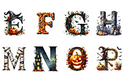 Halloween Alphabet Sublimation, an Illustration by DreamArtGraphic (Thumbnail 3 of 5)