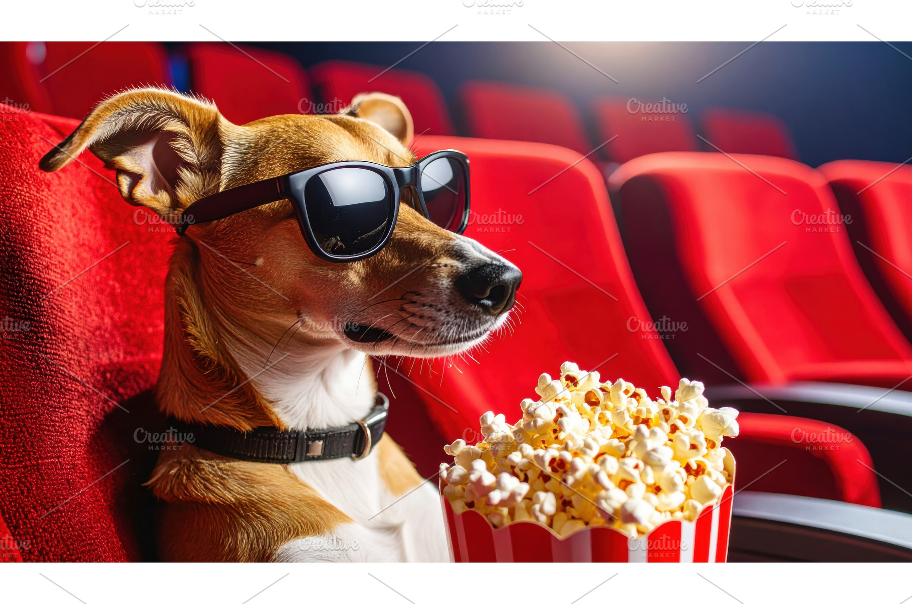 A stylish dog with sunglasses and, an Animal Photo by Igor Tichonow