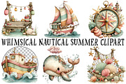 Whimsical Nautical Summer Clipart, an Illustration by OK Design (Thumbnail 3 of 6)