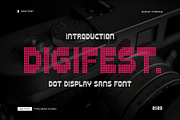 Digifest - Modern Dot Display Sans, a Sans Serif Font by Typia Nesia (Thumbnail 1 of 11)