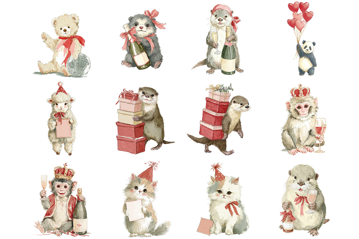 New Year Animal Clipart, an Illustration by DreamArtGraphic (Photo 3 of 4)