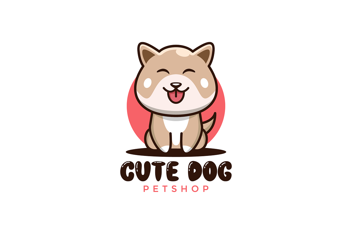 Cute Dog Petshop Logo Design Vector, a Branding & Logo Template by majesticlogo