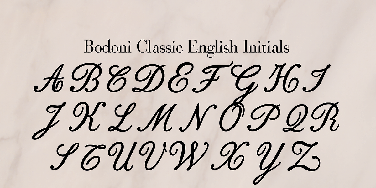 Bodoni Classic Initials, a Script Font by Wiescher-Design (Photo 5 of 6)