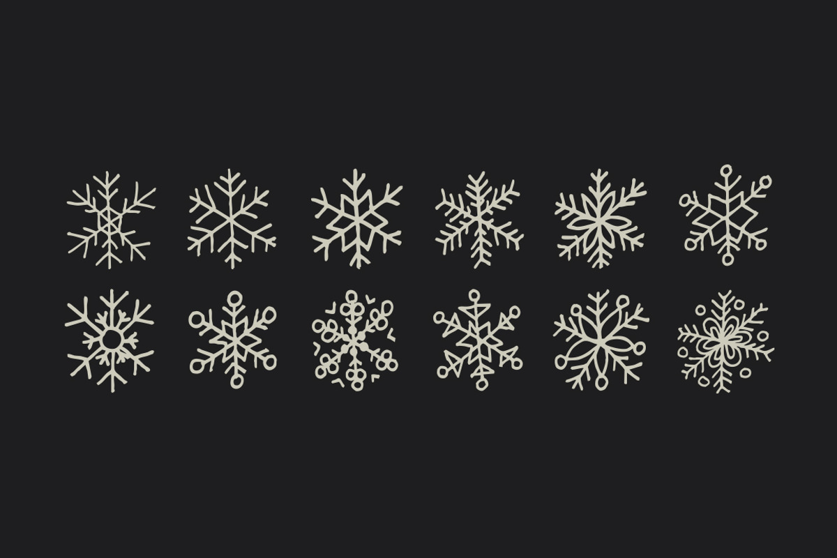 Hand-Drawn Snowflake Illustrations, an Object Illustration by Britt Fabello (Photo 2 of 3)