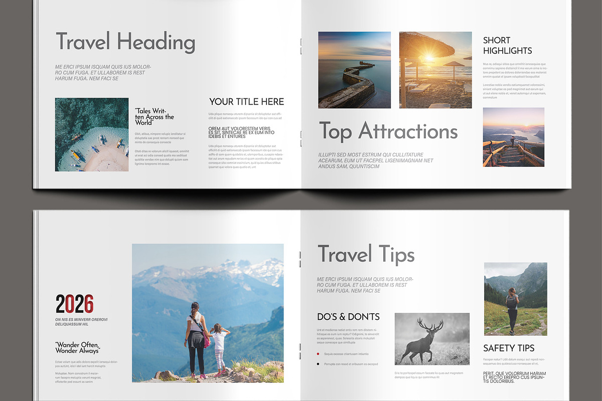 Travel Magazine Layout Print Ready, a Brochure Template by MightyDesign (Photo 3 of 9)