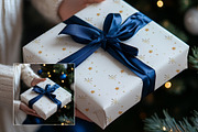 Gift Wrap Mockup w. Hands WR004-01, a Books & Magazine Mockup by Callistemon Creative (Thumbnail 6 of 8)