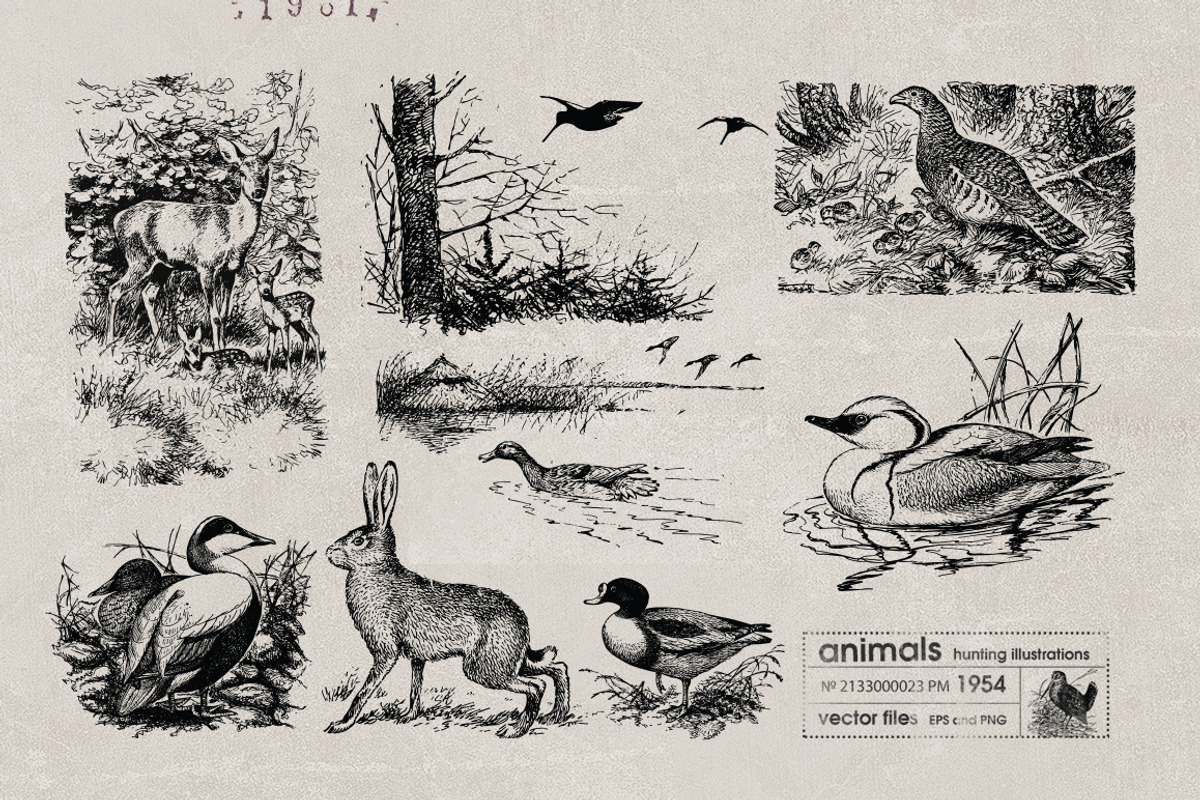 Vintage Bundle 2500+ Free Update, an Animal Illustration by Retro Machine (Photo 163 of 170)