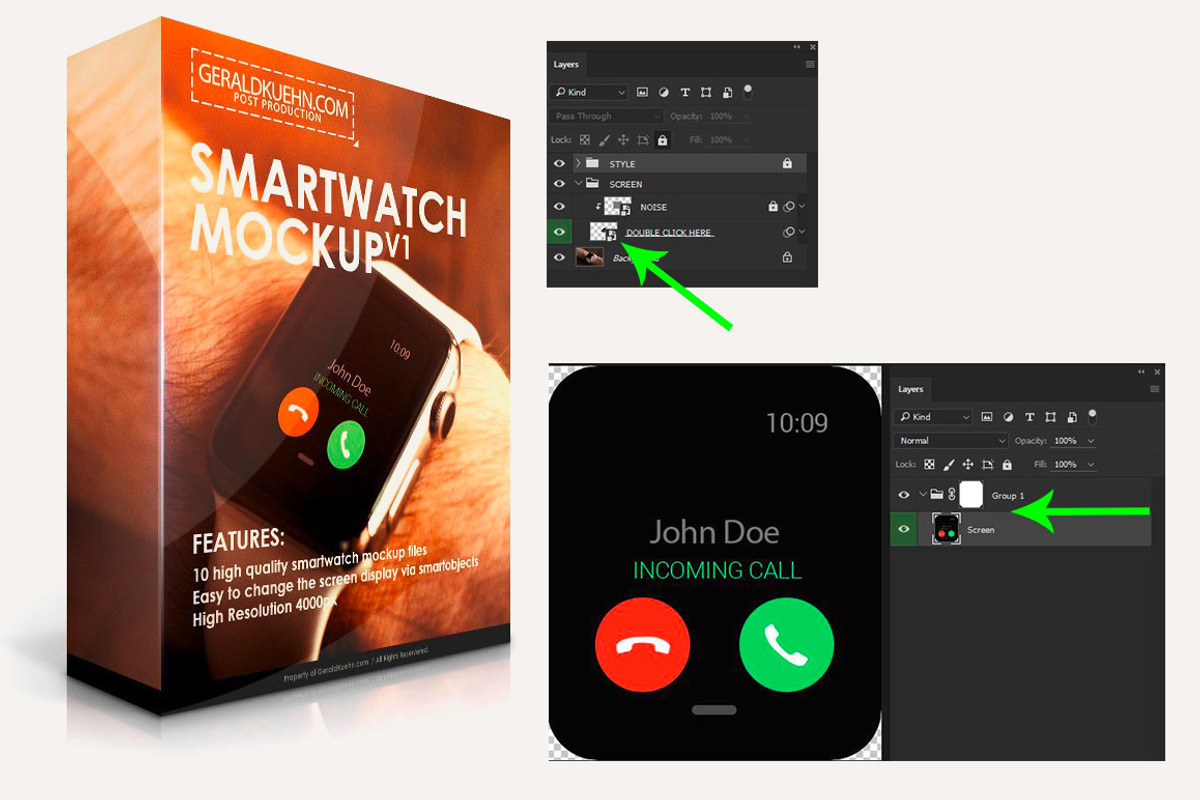 Smartwatch Mockups Bundle v1, a Wearable Device Mockup by Abstract Background (Photo 2 of 12)