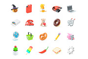 Cartoon Icons – Set of 50 Images, an Object Illustration by 3DMask (Thumbnail 4 of 6)