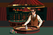 Casino Game and Gambling Illustrated, an Illustration by billpaxton.next (Thumbnail 2 of 22)