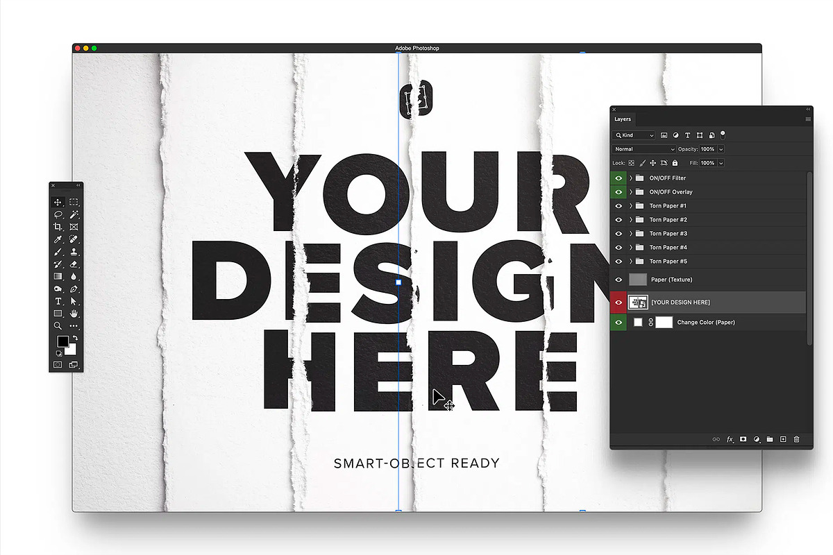 Torn Paper Tear Photo Effect Layout, a Product Mockup by Custom Scene (Photo 7 of 10)