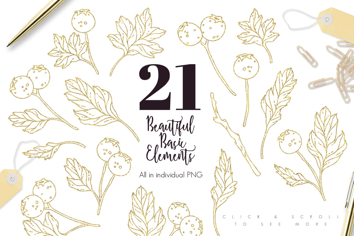 Golden Autumn Berries Background Set, a Background Graphic by Euonia Meraki (Photo 3 of 15)
