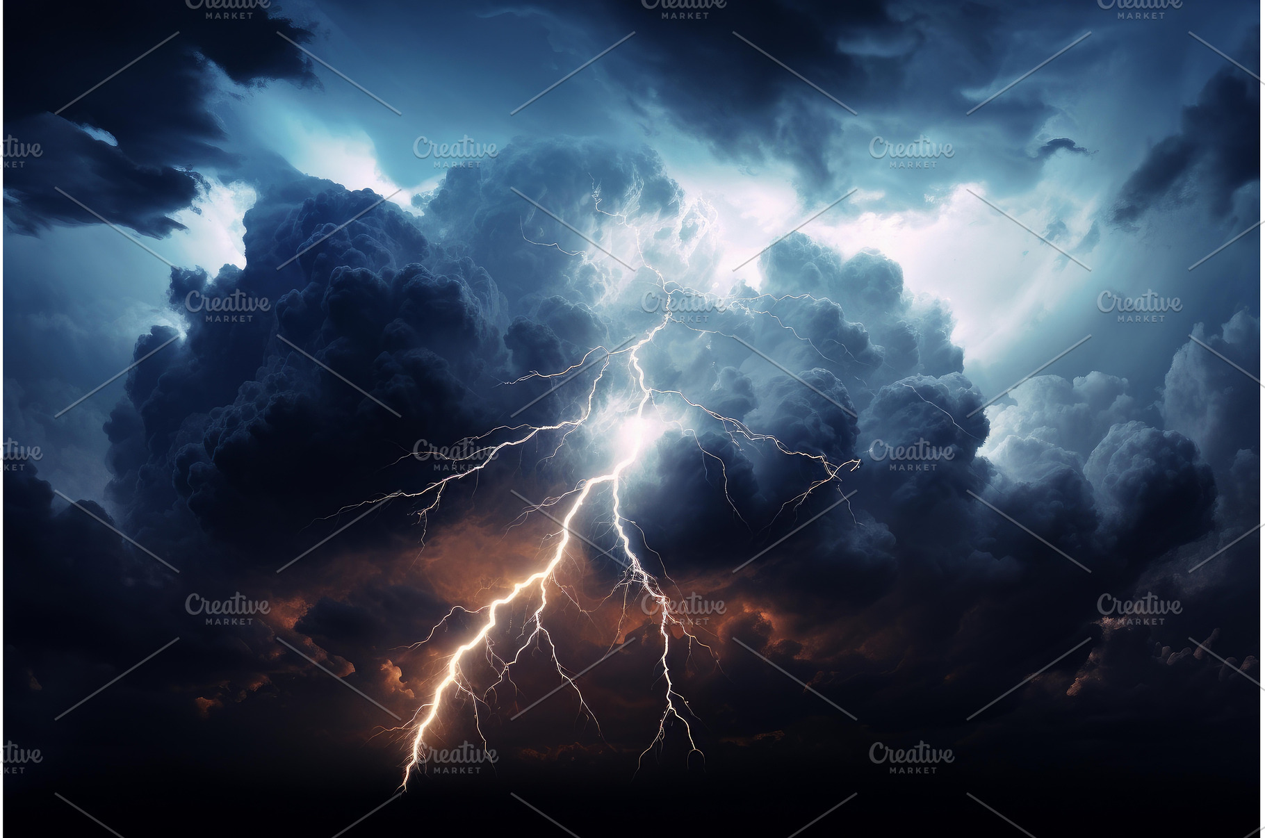 Volatile Rain clouds lightening, a Nature Photo by Ylivdesign